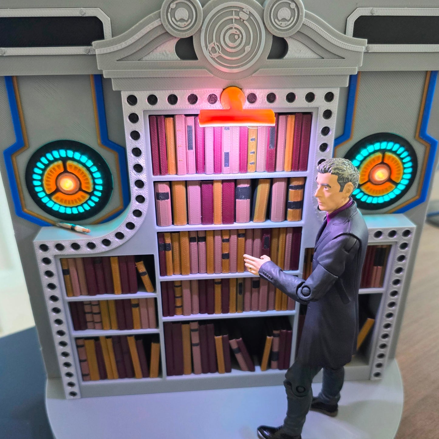 12th Doctor Who TARDIS Bookshelf (5.5" figure scale diorama)