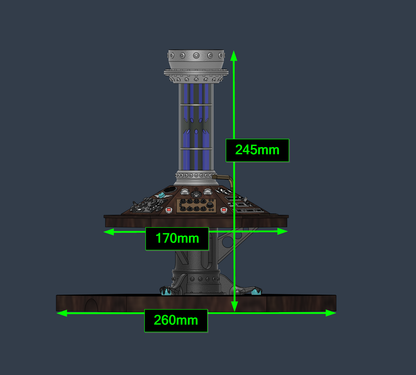 Eighth Doctor Who TARDIS Console (5.5" figure scale - 1996 movie)