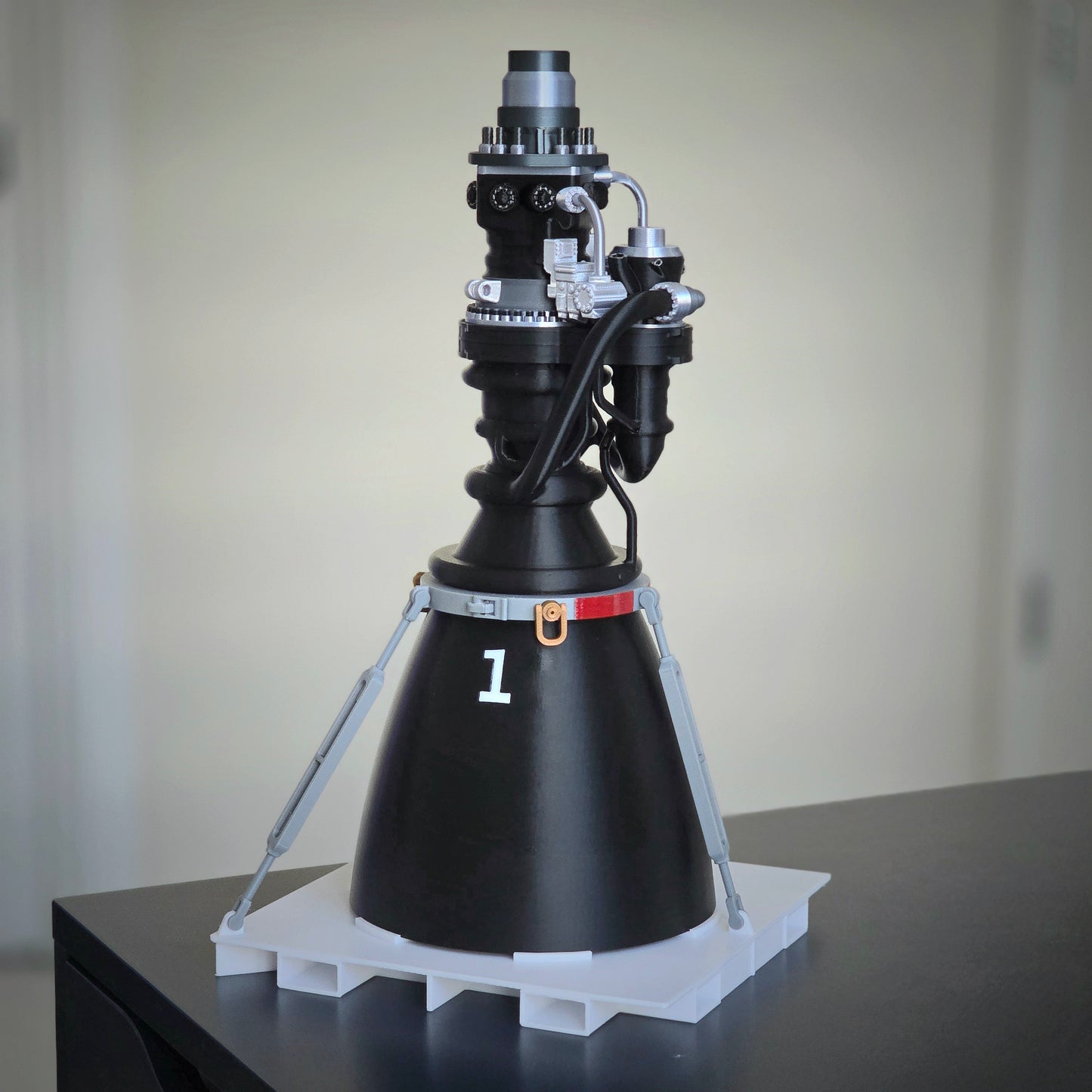 1:10 Scale SpaceX Raptor 3 Rocket Engine with Shipping Pallet