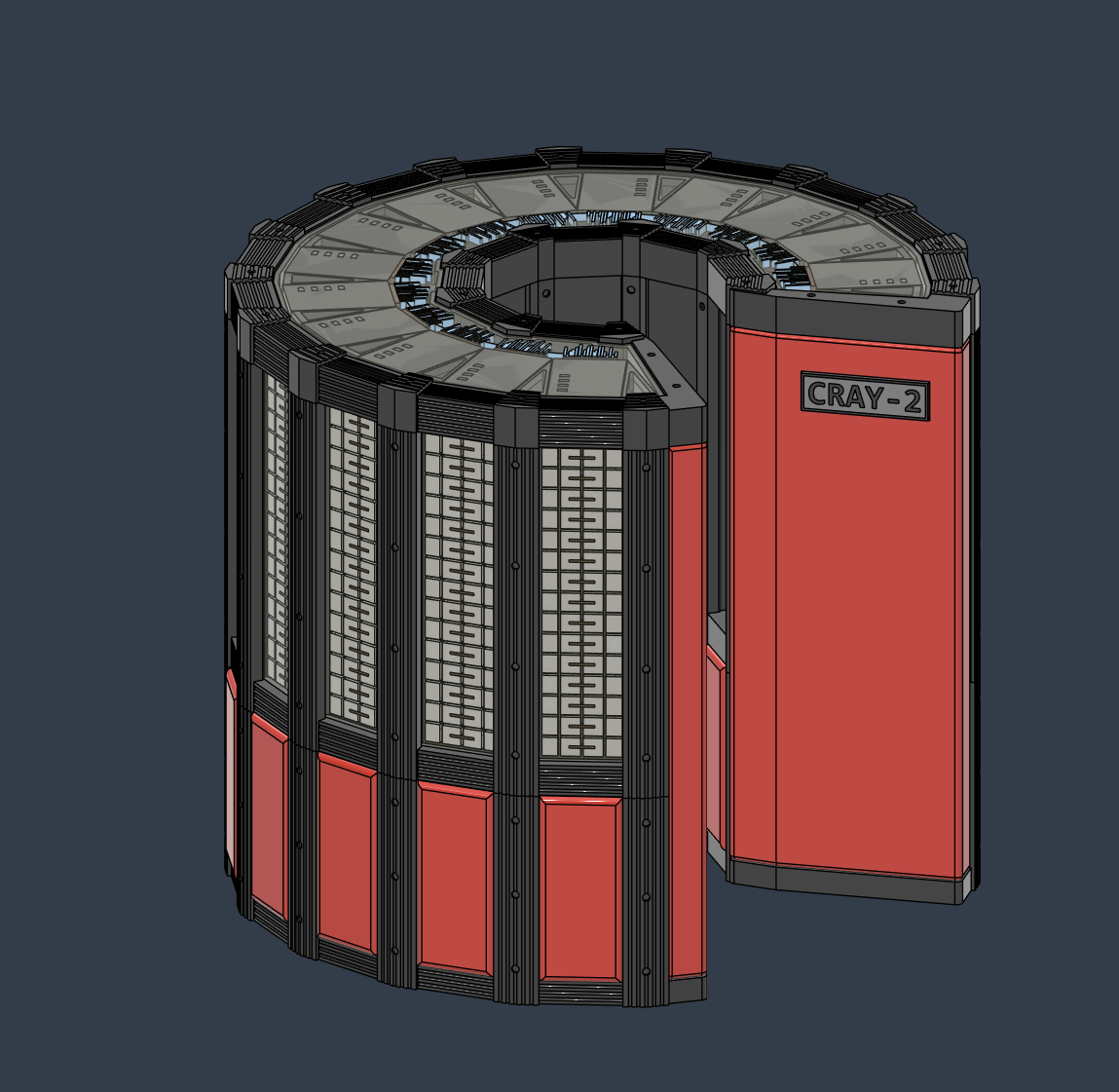 CRAY-2 1980s Supercomputer 1:11th Scale Replica