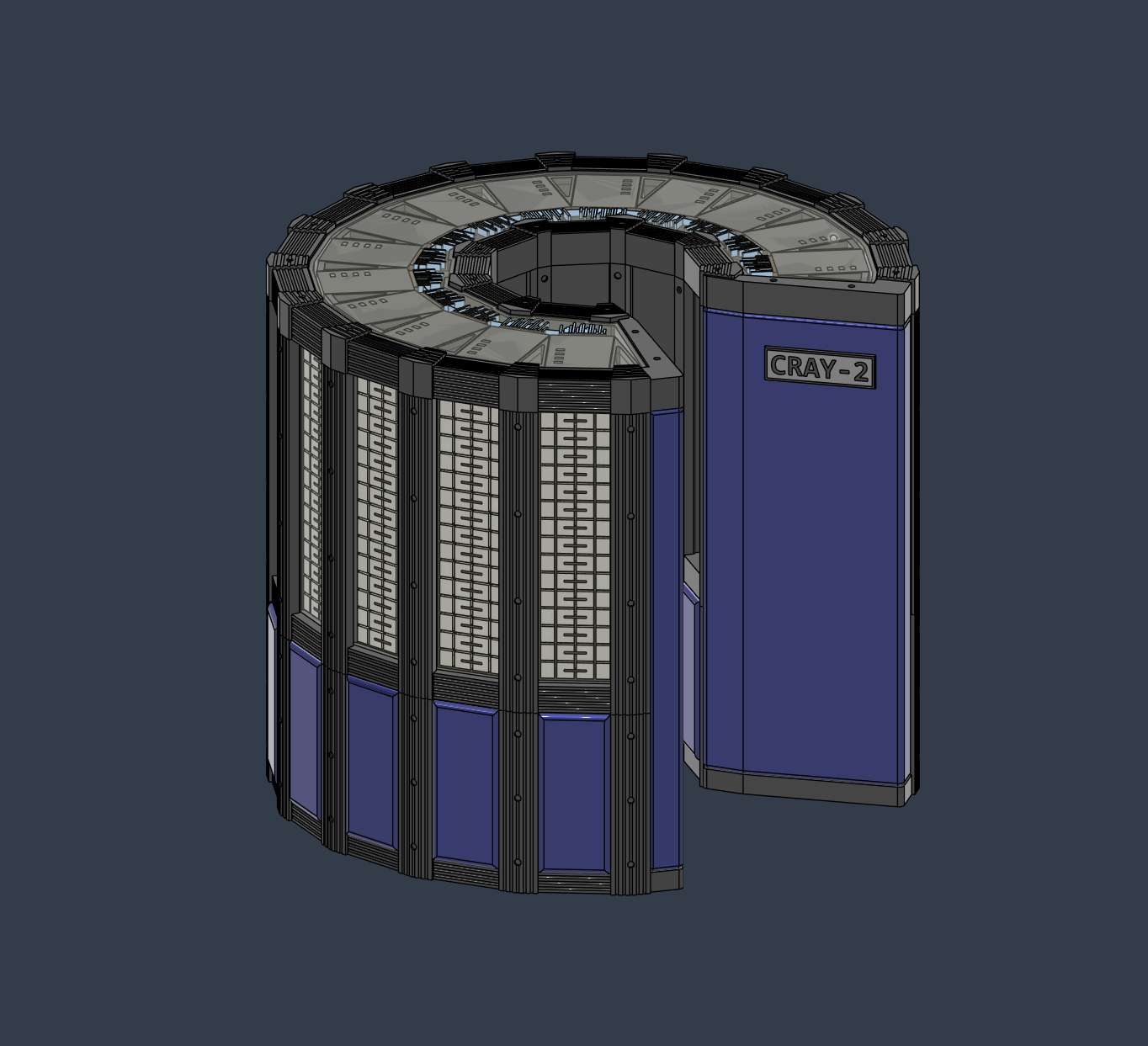 CRAY-2 1980s Supercomputer 1:11th Scale Replica