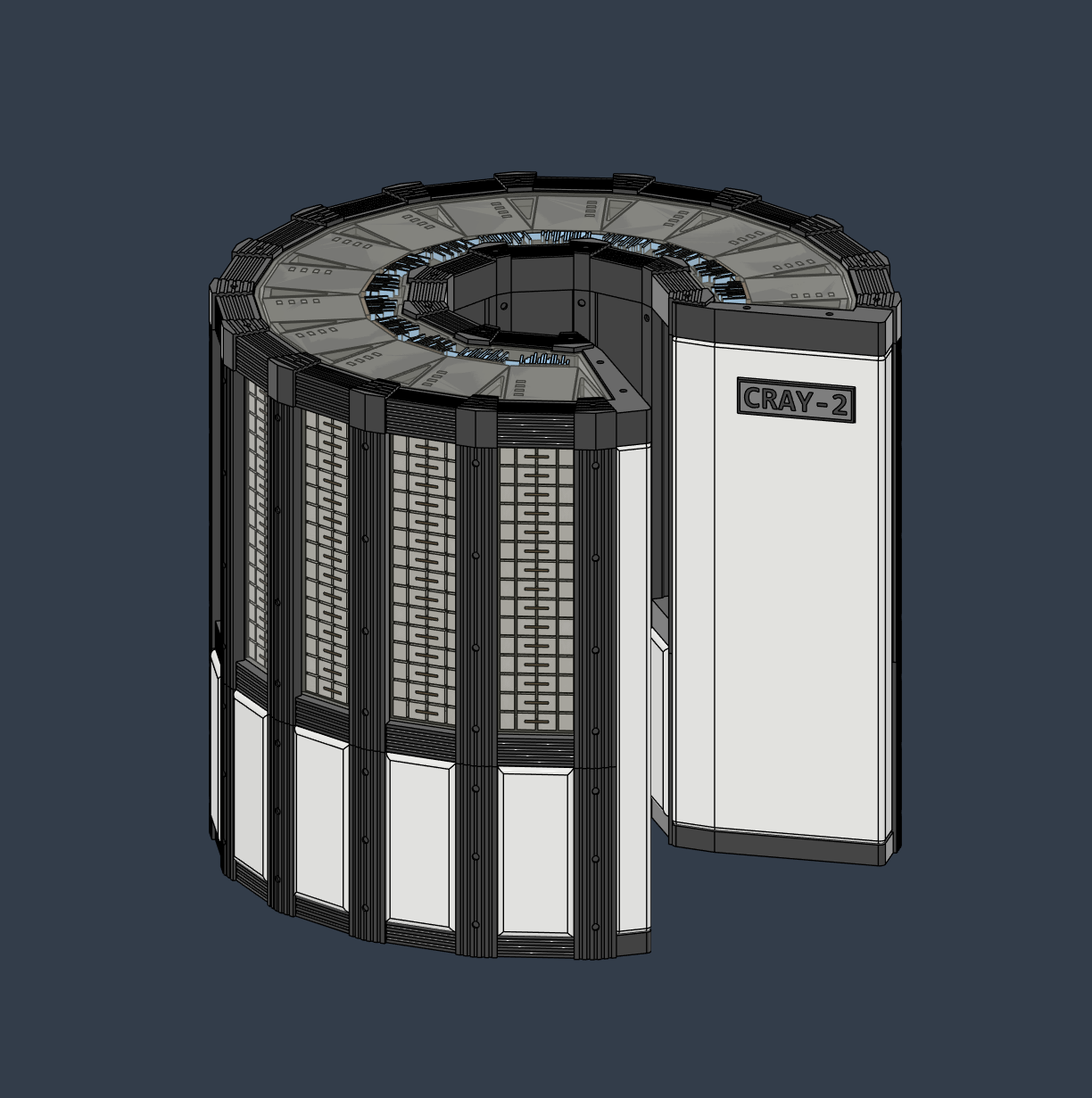 CRAY-2 1980s Supercomputer 1:11th Scale Replica