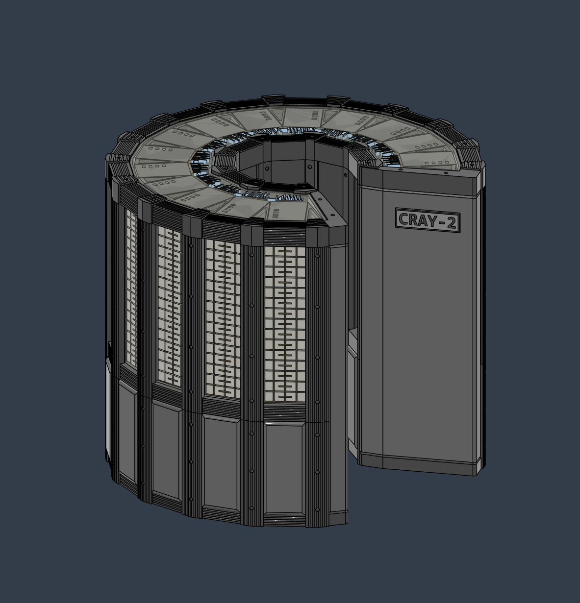 CRAY-2 1980s Supercomputer 1:11th Scale Replica