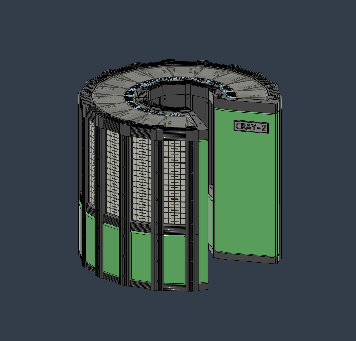 CRAY-2 1980s Supercomputer 1:11th Scale Replica