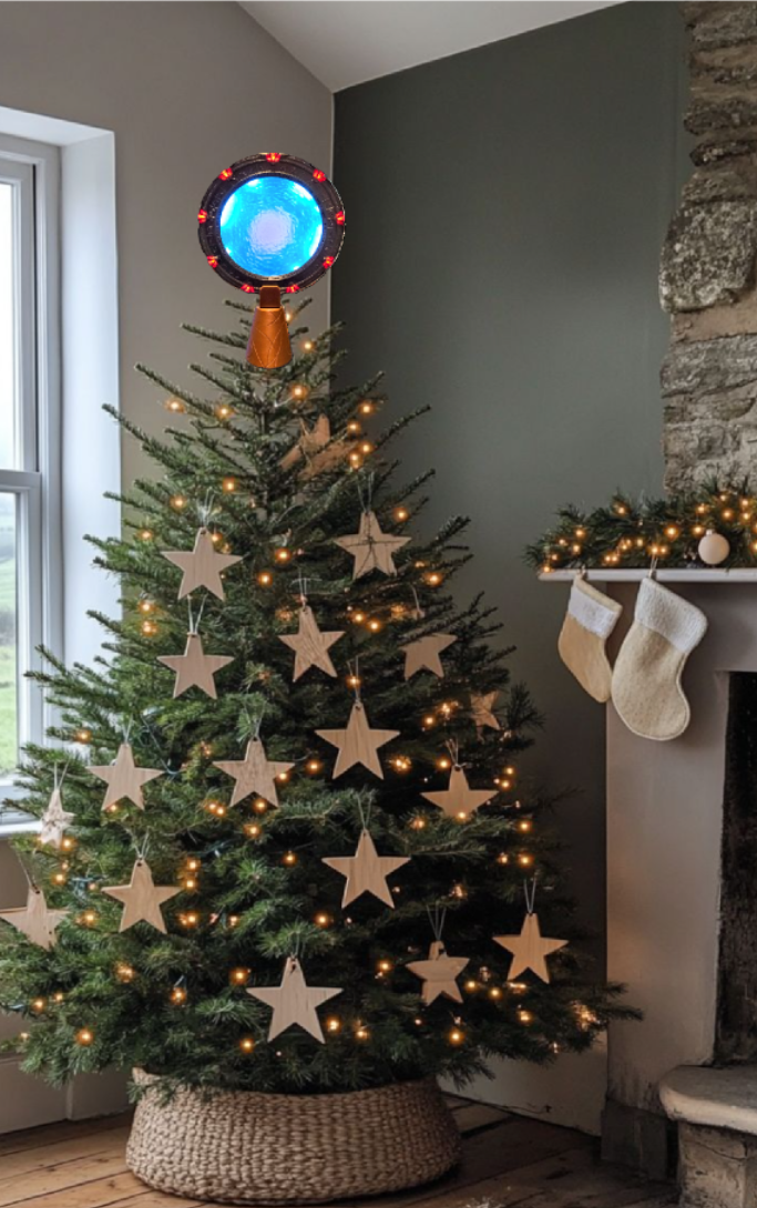 Stargate Holiday Tree Topper Ornament with Stand