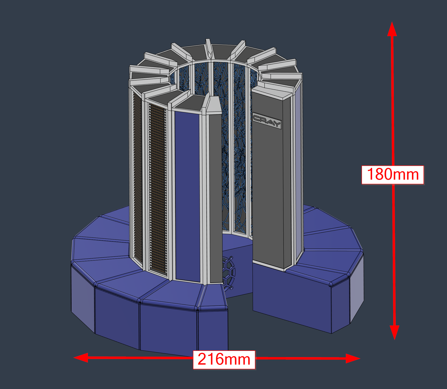 CRAY-1 1970s Supercomputer 1:11 Scale Replica