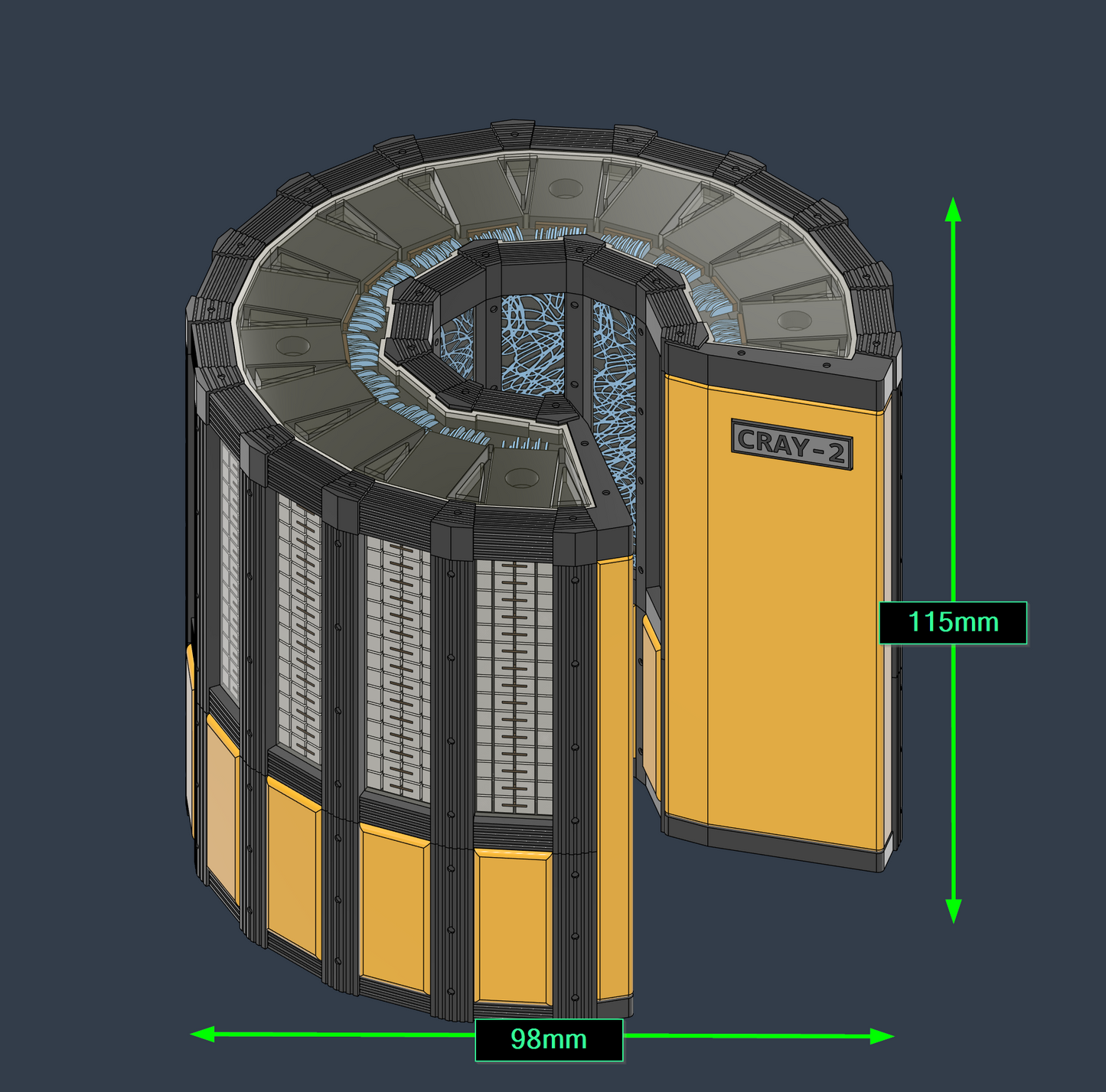 CRAY-2 1980s Supercomputer 1:11th Scale Replica