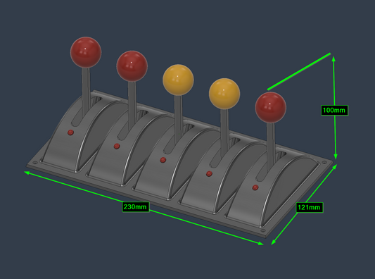 Tardis Console 5-Gang Lever Panel