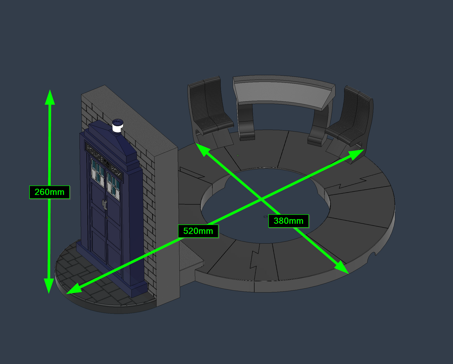 12th Doctor Who TARDIS Console (5.5" figure scale)