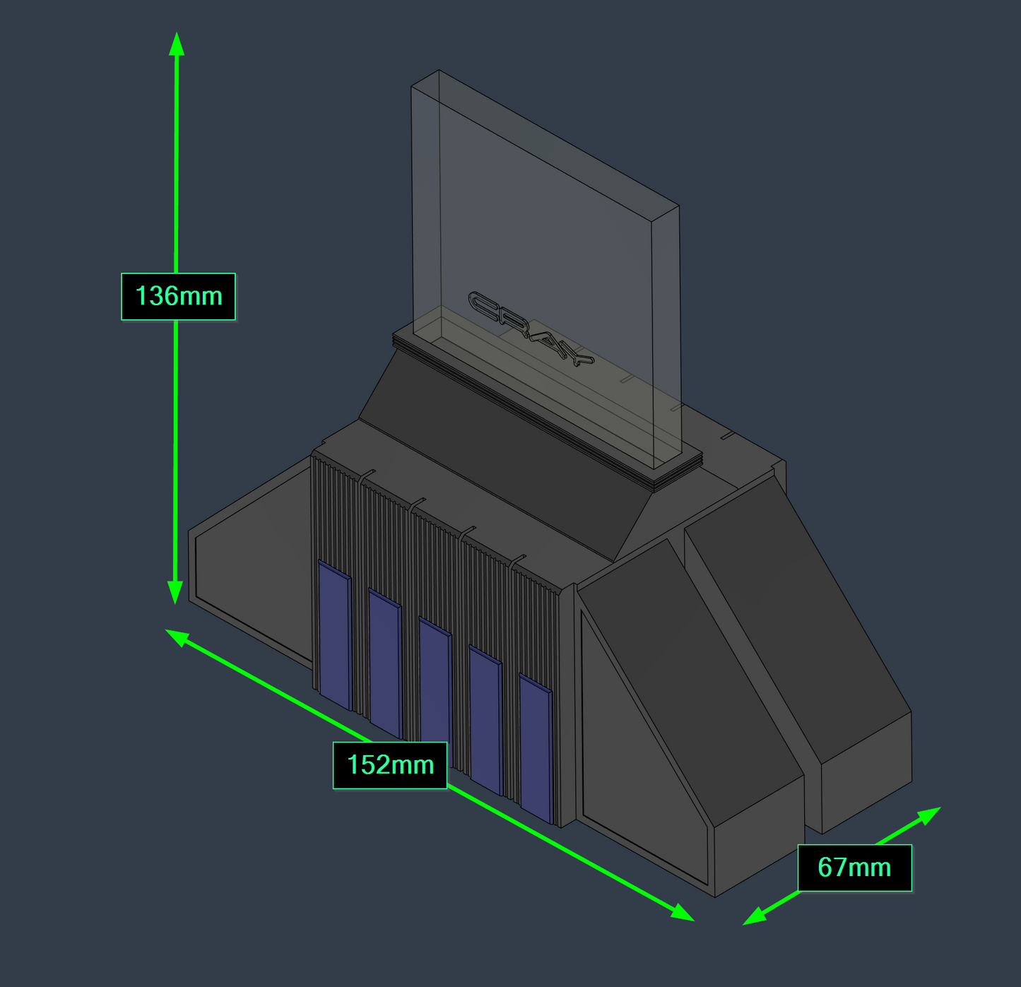 CRAY-2 1980s Supercomputer 1:11th Scale Replica