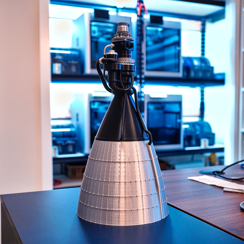 1:10 Scale SpaceX Raptor 3 Vacuum Rocket Engine – Warp Speed 3D Printing