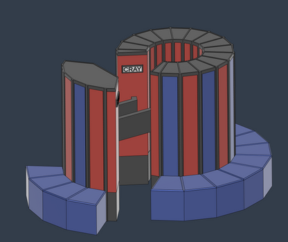 CRAY X-MP   1980s Supercomputer 1:11 Scale Replica