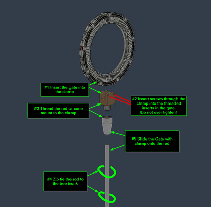 Stargate Holiday Tree Topper Ornament with Stand