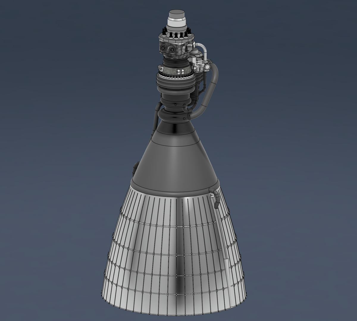 1:10 Scale SpaceX Raptor 3 Vacuum Rocket Engine – Warp Speed 3D Printing
