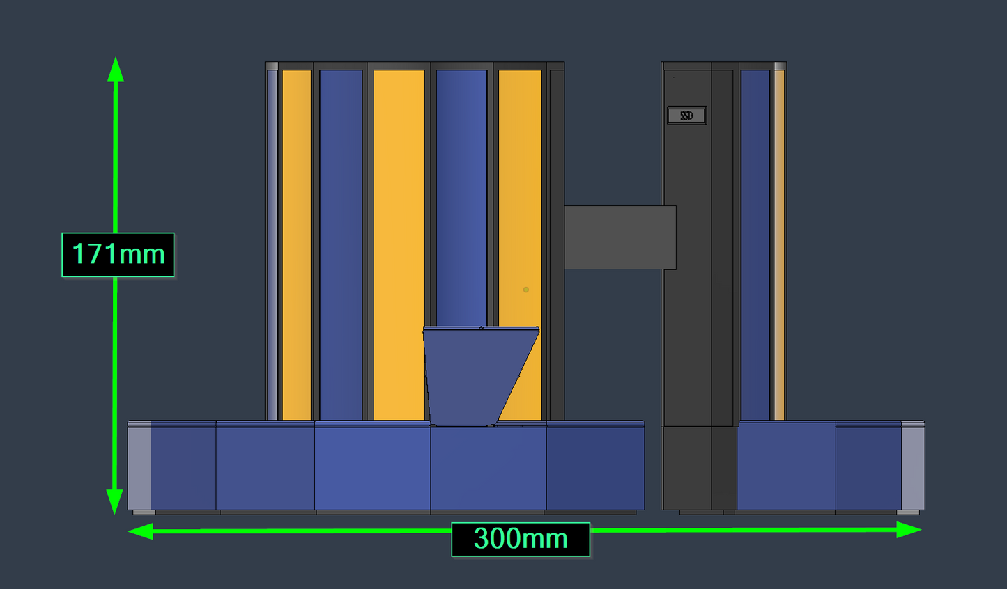 CRAY X-MP   1980s Supercomputer 1:11 Scale Replica