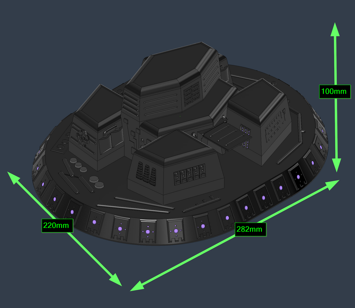 Hangar 18 Alien Spaceship Replica 1:100 scale