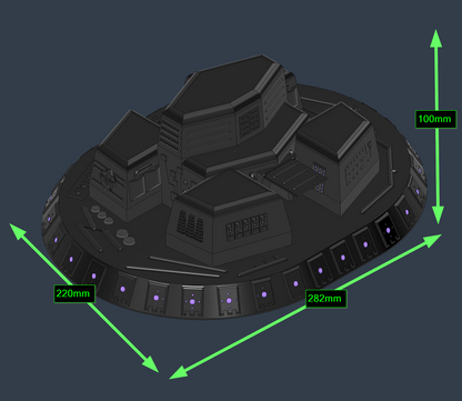 Hangar 18 Alien Spaceship Replica 1:100 scale